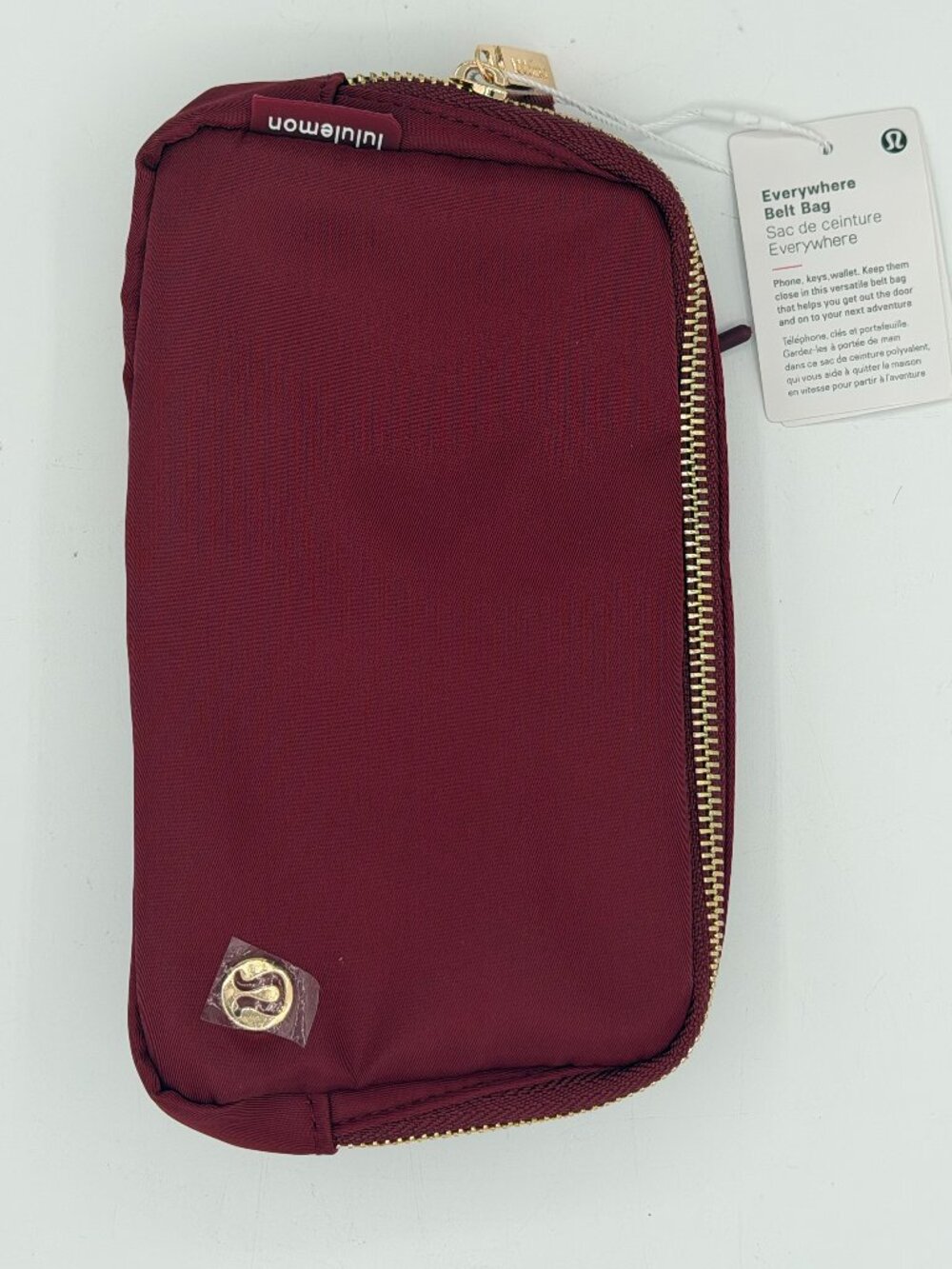 Lululemon Everywhere Belt Bag 1L Burgundy Red Gold NWT Crossbody Fanny Pack